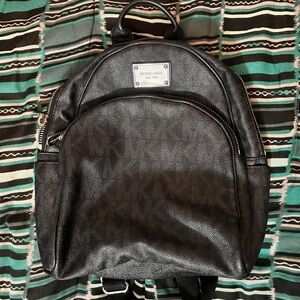 Michael Kors Black Textured Backpack